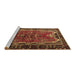 Sideview of Machine Washable Persian Brown Traditional Rug, wshtr1836brn