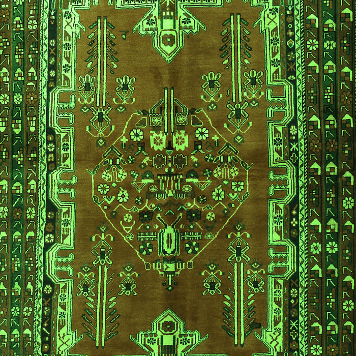 Serging Thickness of Machine Washable Persian Green Traditional Area Rugs, wshtr1836grn