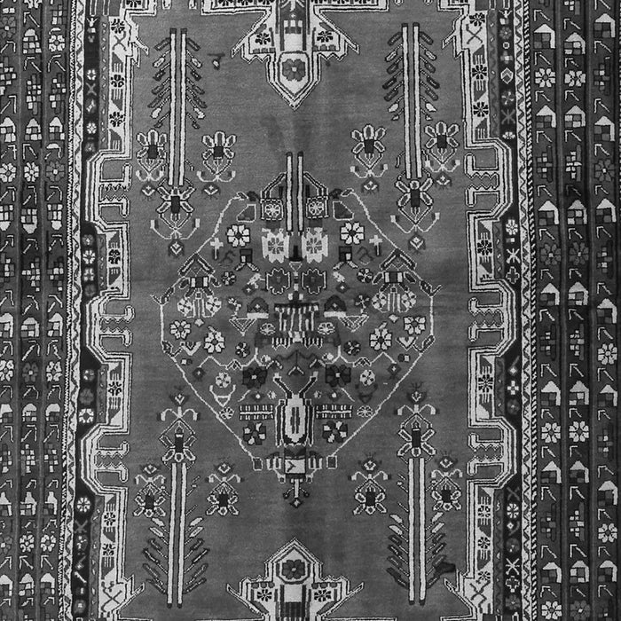 Serging Thickness of Machine Washable Persian Gray Traditional Rug, wshtr1836gry