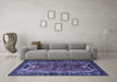 Machine Washable Persian Blue Traditional Rug in a Living Room, wshtr1836blu