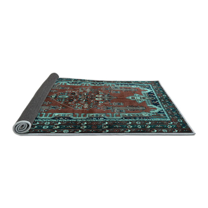 Sideview of Persian Light Blue Traditional Rug, tr1836lblu