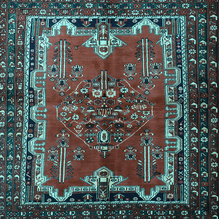 Square Persian Light Blue Traditional Rug, tr1836lblu