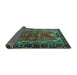 Sideview of Persian Turquoise Traditional Rug, tr1836turq