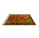 Sideview of Machine Washable Persian Yellow Traditional Rug, wshtr1836yw