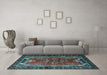 Machine Washable Persian Light Blue Traditional Rug in a Living Room, wshtr1836lblu