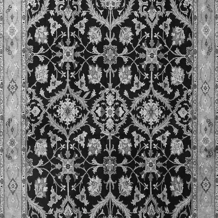 Serging Thickness of Machine Washable Persian Gray Traditional Rug, wshtr1837gry