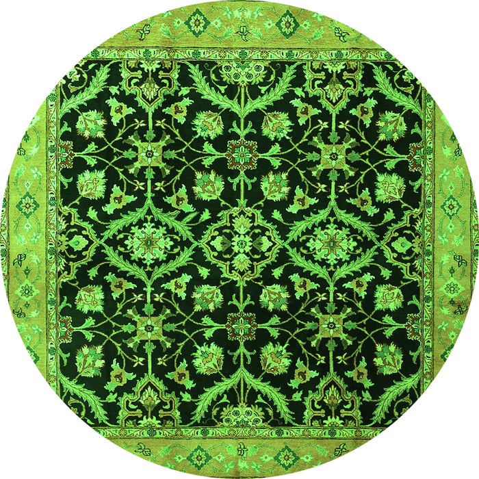 Machine Washable Persian Green Traditional Area Rugs, wshtr1837grn