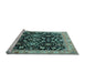 Sideview of Machine Washable Persian Light Blue Traditional Rug, wshtr1837lblu