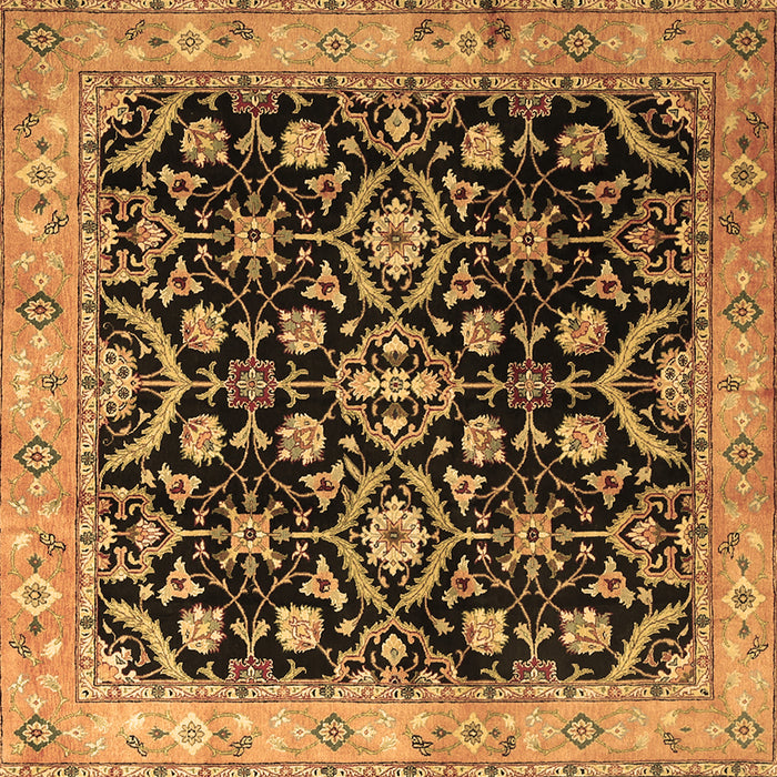 Square Persian Brown Traditional Rug, tr1837brn
