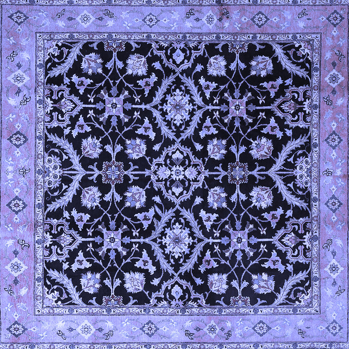 Square Persian Blue Traditional Rug, tr1837blu