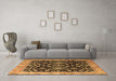 Machine Washable Persian Brown Traditional Rug in a Living Room,, wshtr1837brn