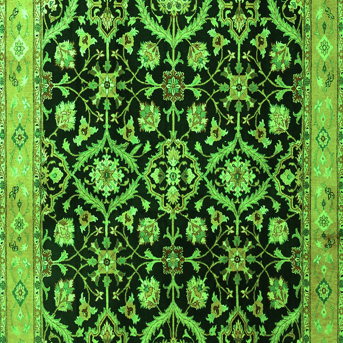Serging Thickness of Machine Washable Persian Green Traditional Area Rugs, wshtr1837grn
