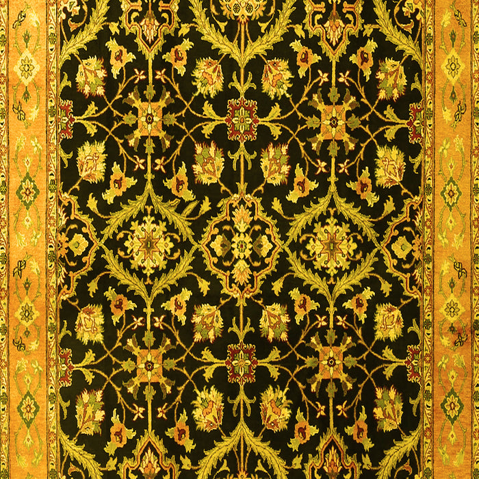 Machine Washable Persian Yellow Traditional Rug, wshtr1837yw