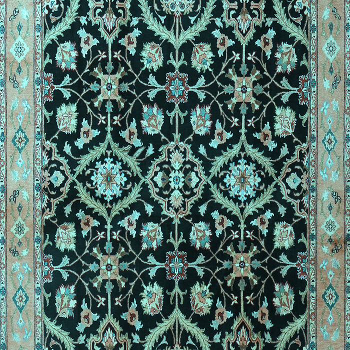 Machine Washable Persian Light Blue Traditional Rug, wshtr1837lblu