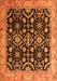 Serging Thickness of Machine Washable Persian Orange Traditional Area Rugs, wshtr1837org