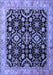 Machine Washable Persian Blue Traditional Rug, wshtr1837blu