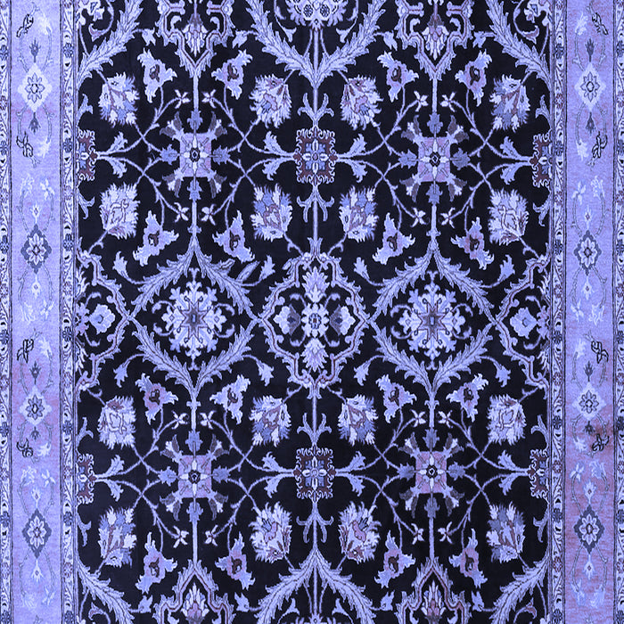 Machine Washable Persian Blue Traditional Rug, wshtr1837blu