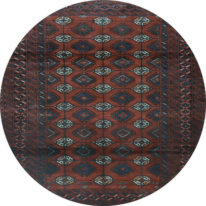 Round Persian Light Blue Traditional Rug, tr1838lblu