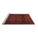 Sideview of Machine Washable Persian Brown Traditional Rug, wshtr1838brn