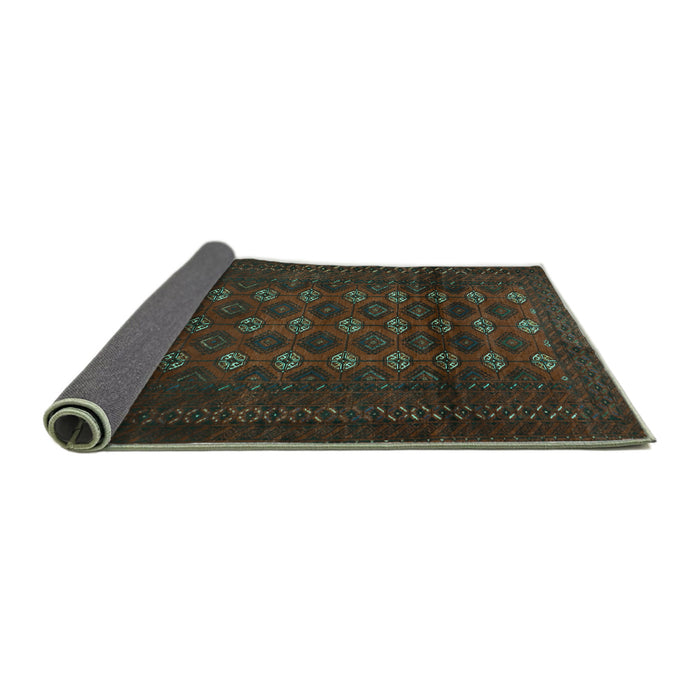 Sideview of Persian Turquoise Traditional Rug, tr1838turq