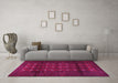 Machine Washable Persian Pink Traditional Rug in a Living Room, wshtr1838pnk