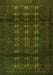 Serging Thickness of Machine Washable Persian Green Traditional Area Rugs, wshtr1838grn