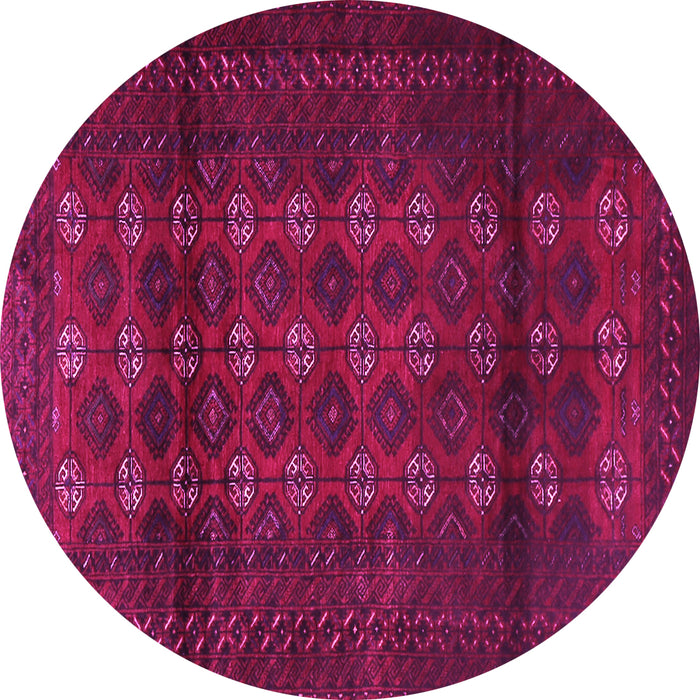 Round Persian Pink Traditional Rug, tr1838pnk