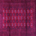 Square Persian Pink Traditional Rug, tr1838pnk