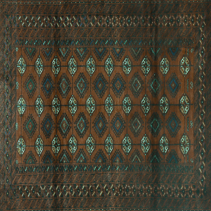 Square Machine Washable Persian Turquoise Traditional Area Rugs, wshtr1838turq