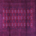 Square Persian Purple Traditional Rug, tr1838pur