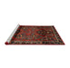 Sideview of Machine Washable Traditional Sienna Brown Rug, wshtr1839