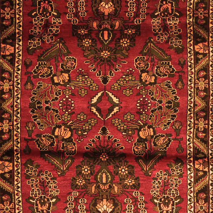 Serging Thickness of Machine Washable Persian Orange Traditional Area Rugs, wshtr1839org