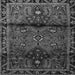 Round Machine Washable Persian Gray Traditional Rug, wshtr1839gry