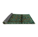 Sideview of Persian Turquoise Traditional Rug, tr1839turq