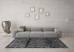 Machine Washable Persian Gray Traditional Rug in a Living Room,, wshtr1839gry