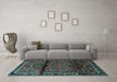 Machine Washable Persian Light Blue Traditional Rug in a Living Room, wshtr1839lblu