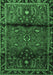 Machine Washable Persian Emerald Green Traditional Area Rugs, wshtr1839emgrn