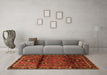 Machine Washable Persian Orange Traditional Area Rugs in a Living Room, wshtr1839org