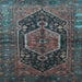 Square Machine Washable Persian Light Blue Traditional Rug, wshtr183lblu