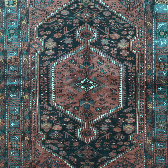 Machine Washable Persian Light Blue Traditional Rug, wshtr183lblu