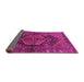 Sideview of Persian Pink Traditional Rug, tr183pnk