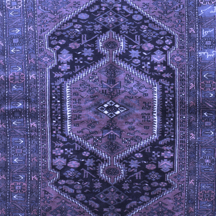 Machine Washable Persian Blue Traditional Rug, wshtr183blu