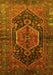 Machine Washable Persian Yellow Traditional Rug, wshtr183yw