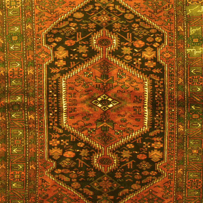 Machine Washable Persian Yellow Traditional Rug, wshtr183yw