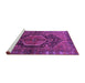 Sideview of Machine Washable Persian Purple Traditional Area Rugs, wshtr183pur