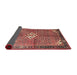 Sideview of Traditional Orange Salmon Pink Persian Rug, tr184