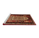 Sideview of Machine Washable Traditional Chocolate Brown Rug, wshtr1840