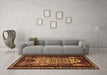 Machine Washable Persian Brown Traditional Rug in a Living Room,, wshtr1840brn