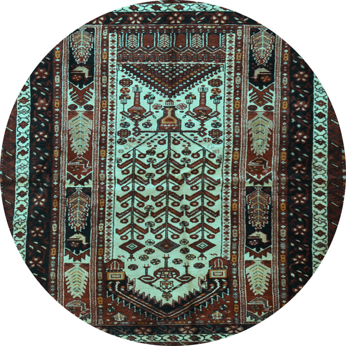Round Persian Light Blue Traditional Rug, tr1840lblu