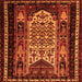 Serging Thickness of Persian Orange Traditional Rug, tr1840org